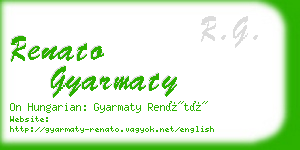 renato gyarmaty business card